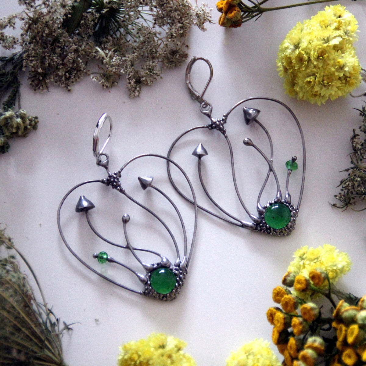 Mushroom Heart Earrings