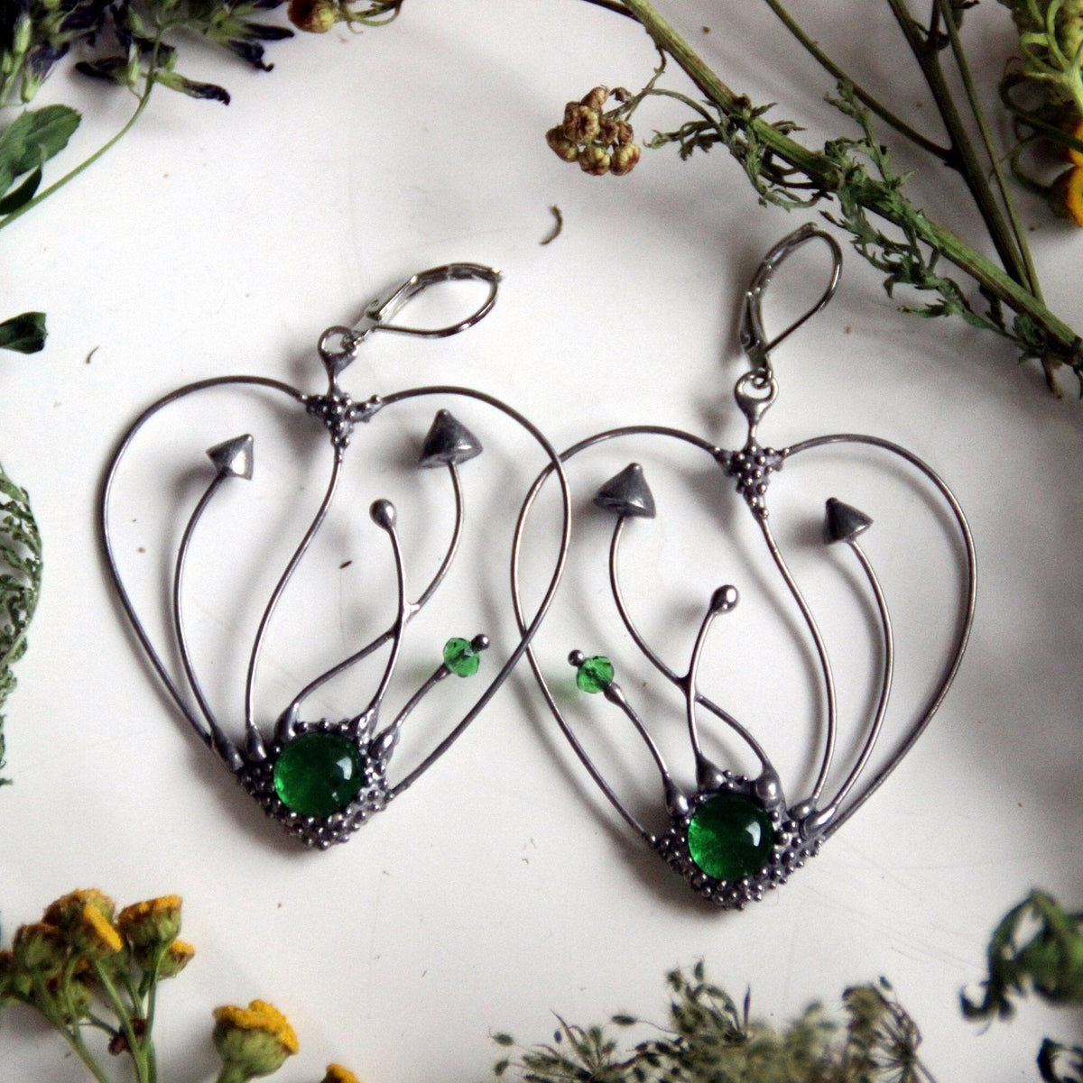 Mushroom Heart Earrings