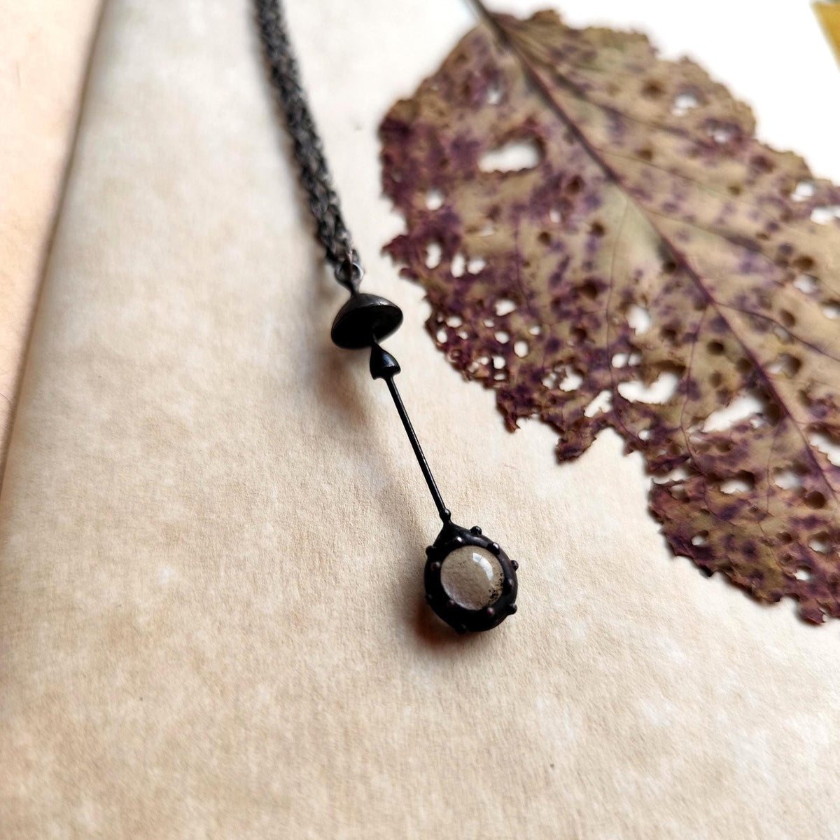 Stained Glass Mushroom Necklace