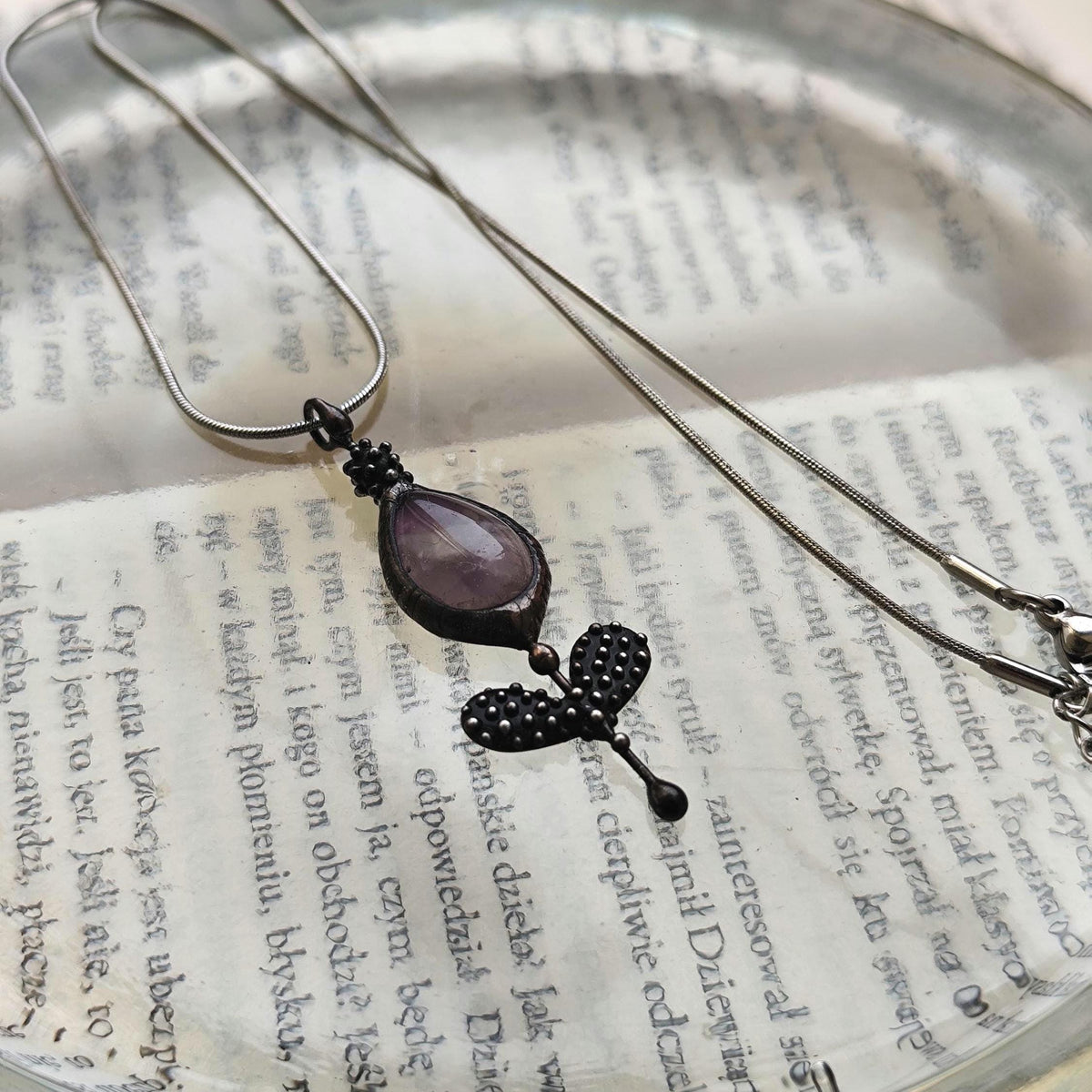 Amethyst Flower Necklace