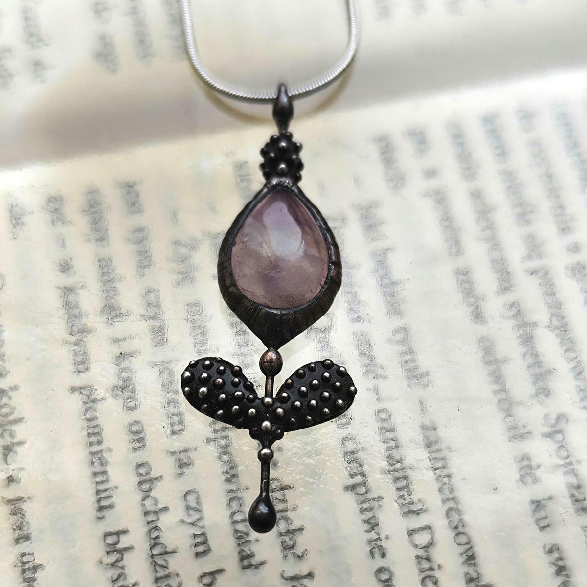 Amethyst Flower Necklace