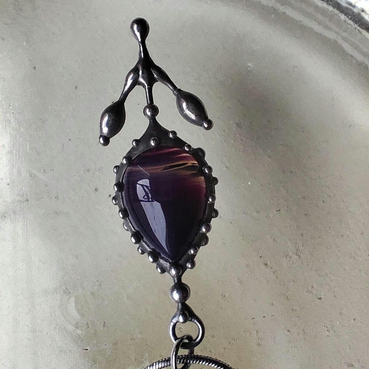 Silver Tone Flower Pendant Necklace