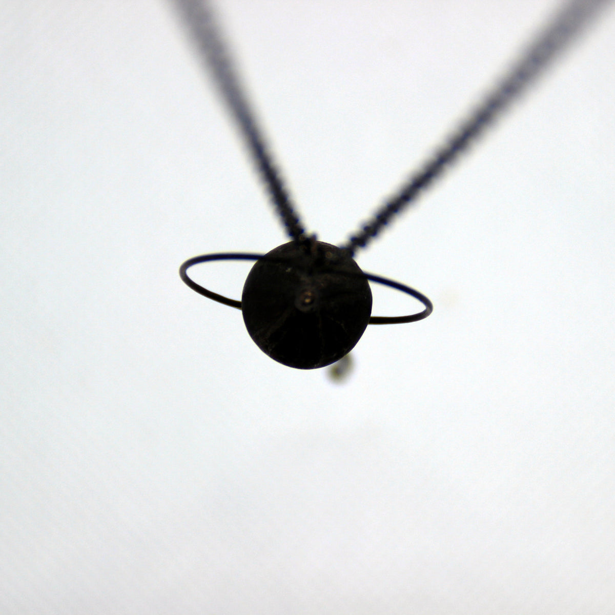 Single Mushroom Pendant Necklace – Blackened Copper