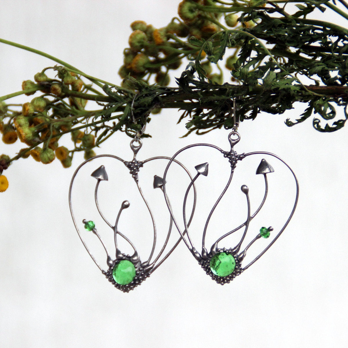 Mushroom Heart Earrings