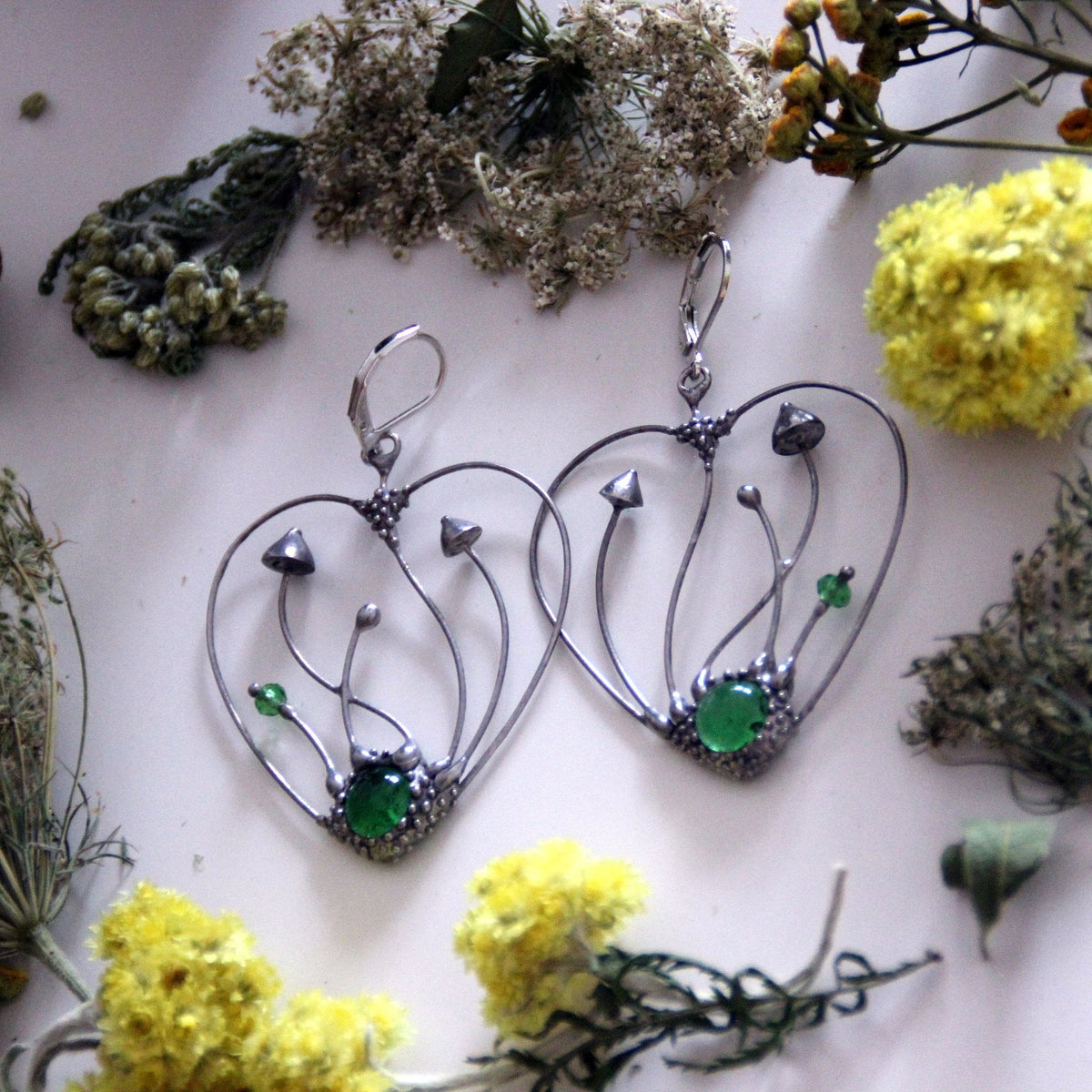 Mushroom Heart Earrings