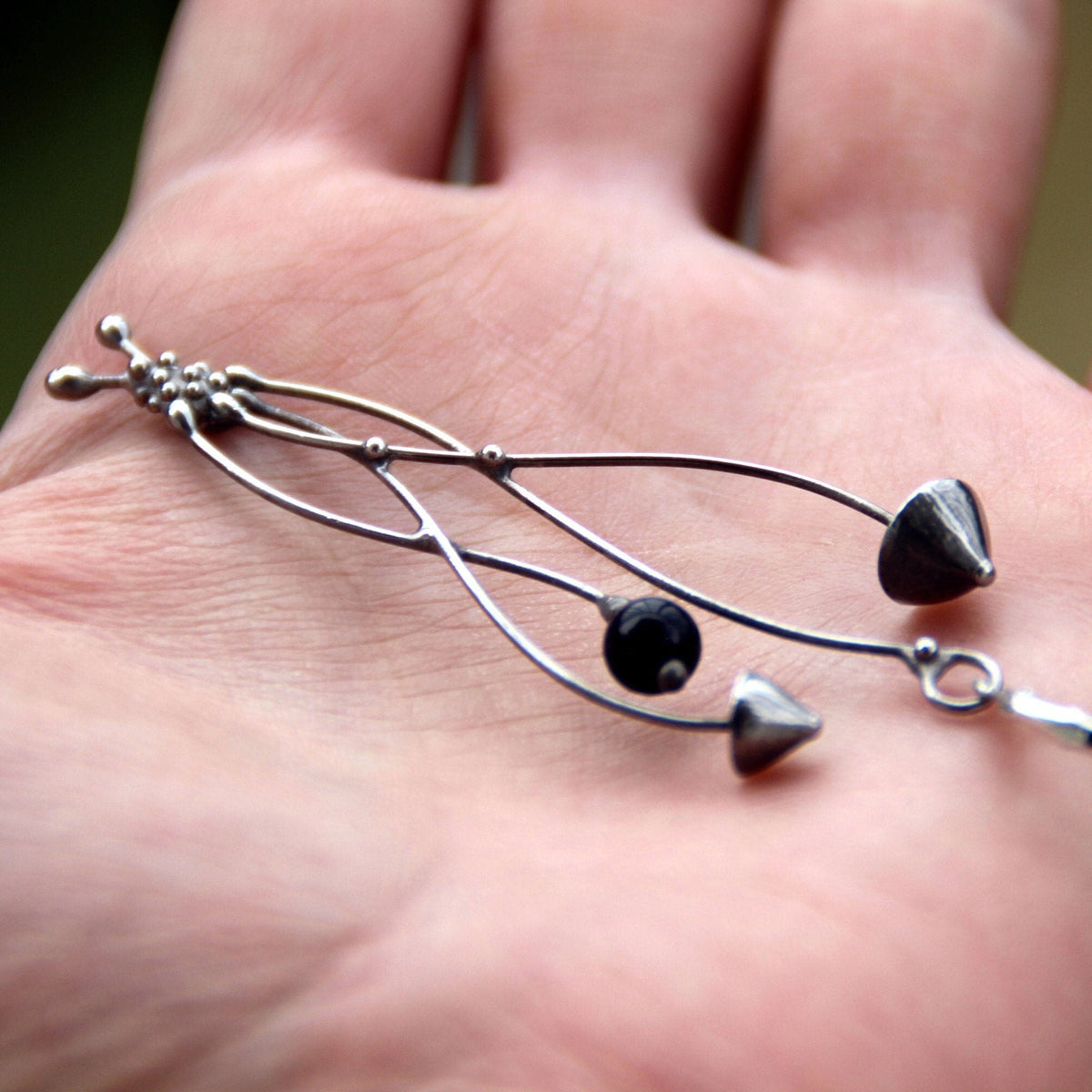Single Mushroom Earring – Silver Tone