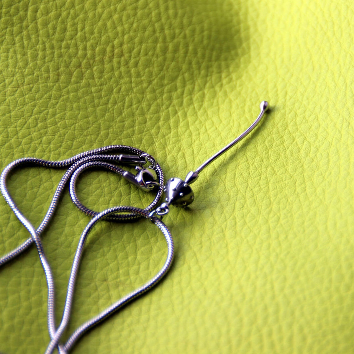 Silver Tone Amanita Mushroom Necklace – Copper & Pewter Minimal Forest