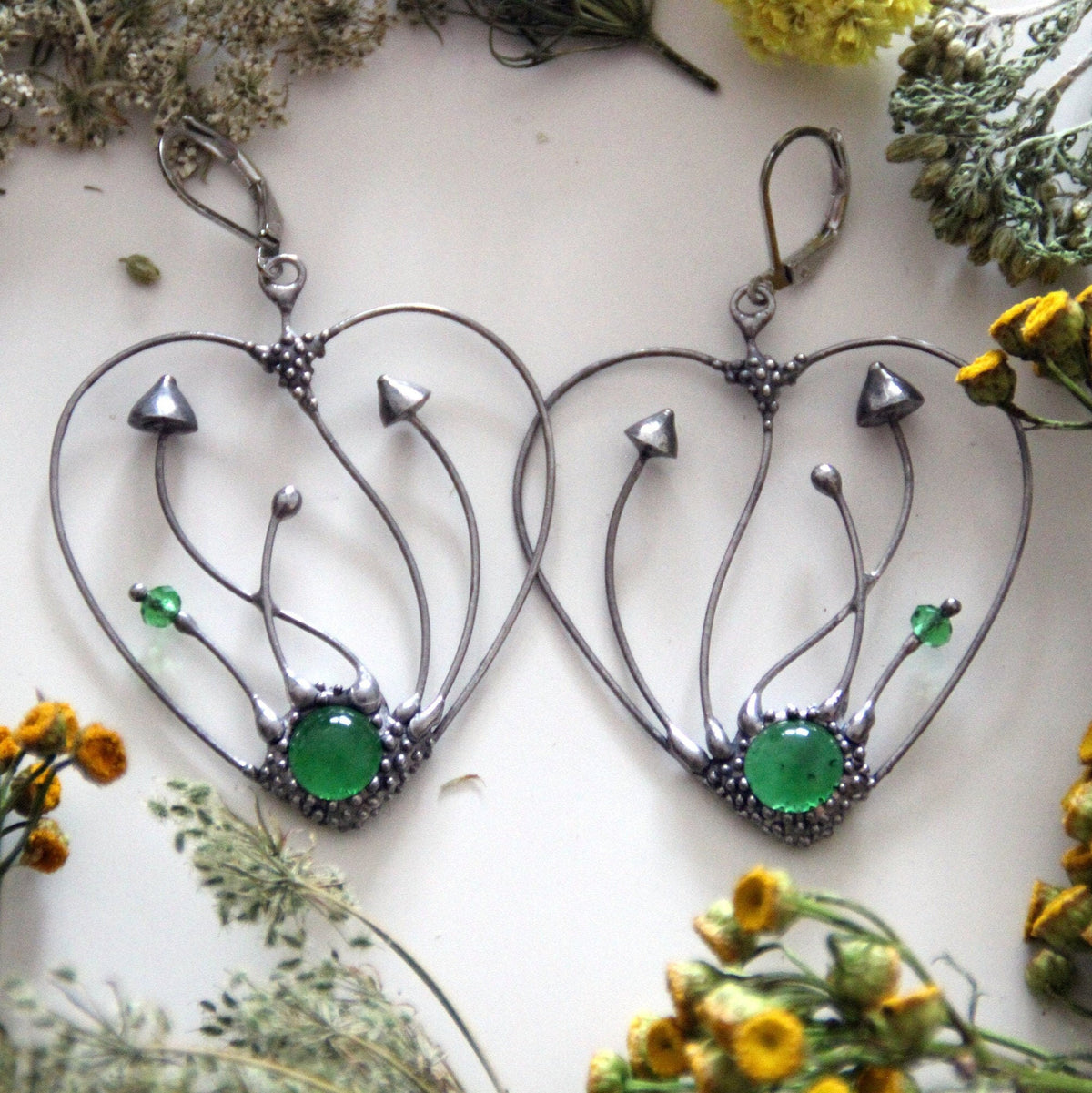 Mushroom Heart Earrings