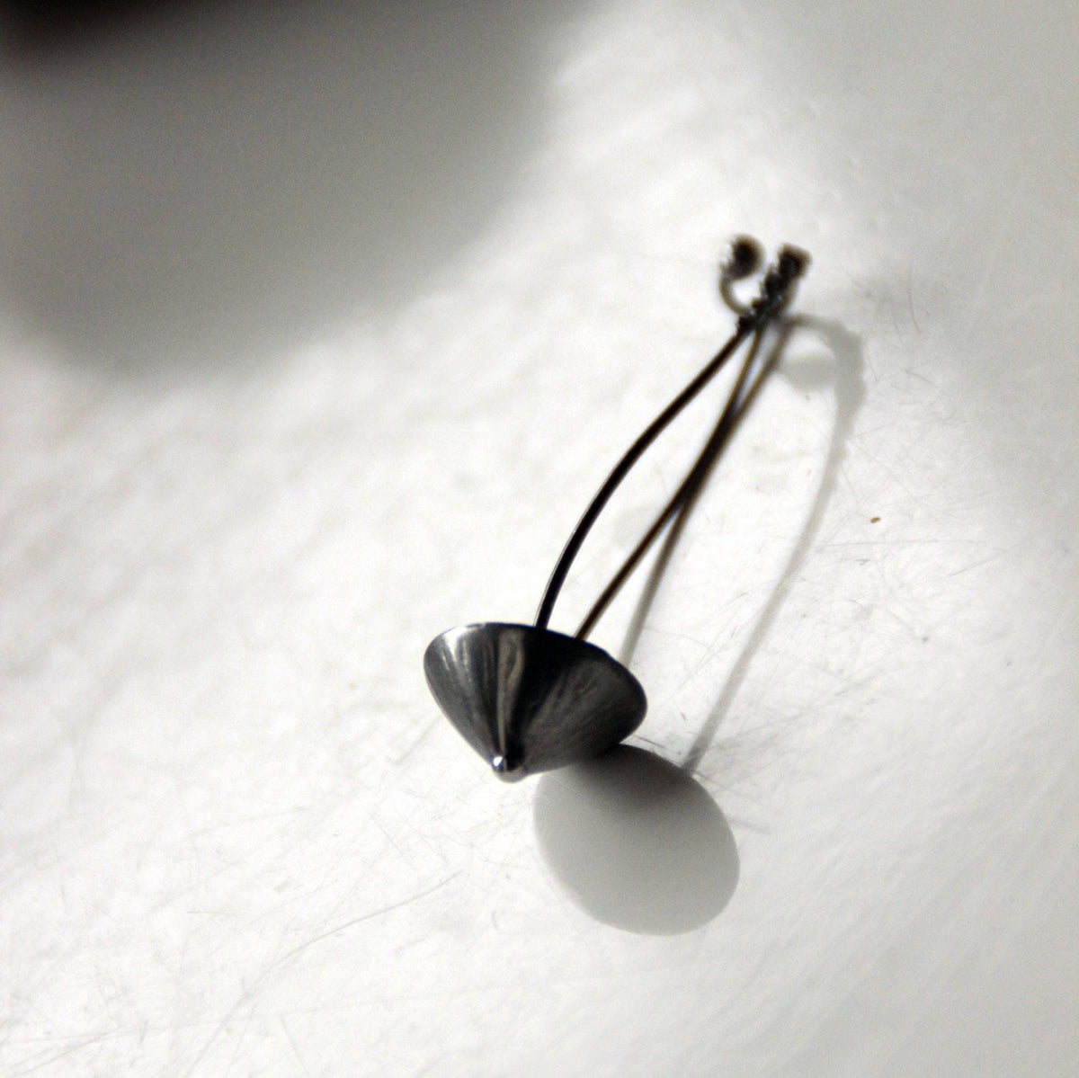 Silver Tone Mushroom Brooch