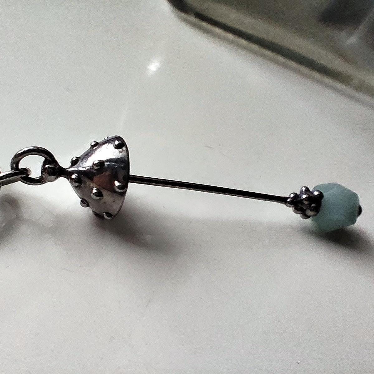 Amazonite Amanita Mushroom Pendant Necklace – Silver Tone