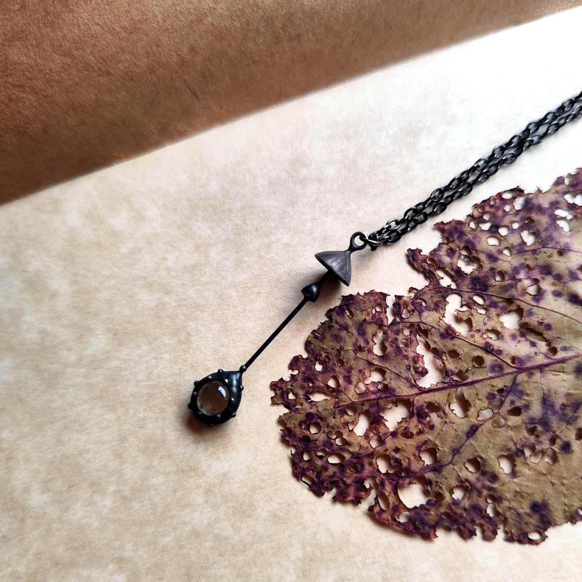 Stained Glass Mushroom Necklace