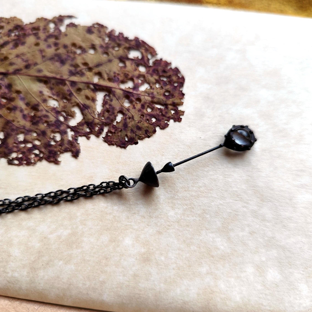 Stained Glass Mushroom Necklace