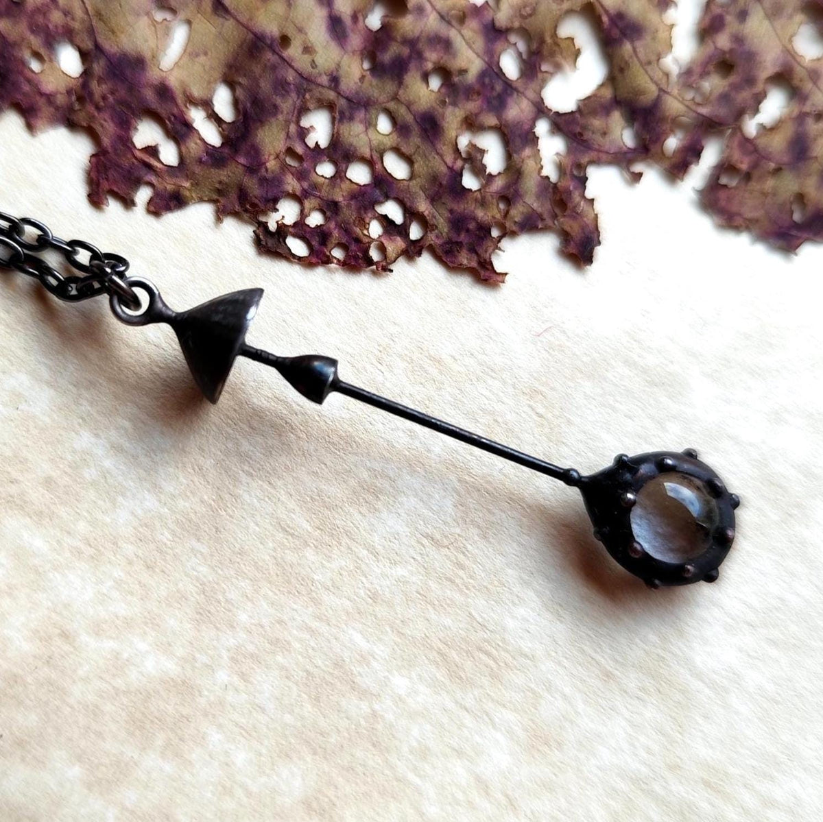 Stained Glass Mushroom Necklace