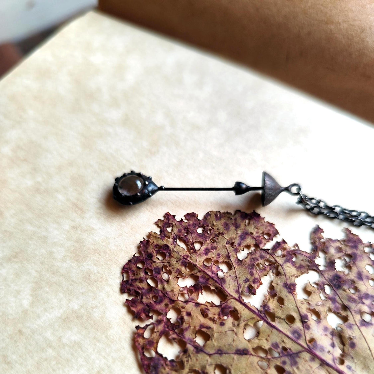 Stained Glass Mushroom Necklace