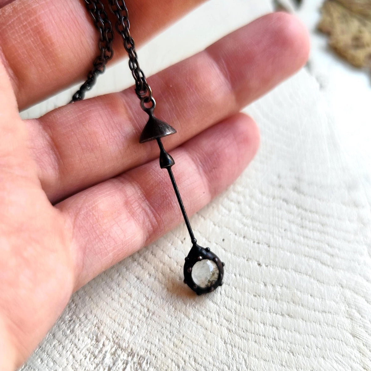 Stained Glass Mushroom Necklace
