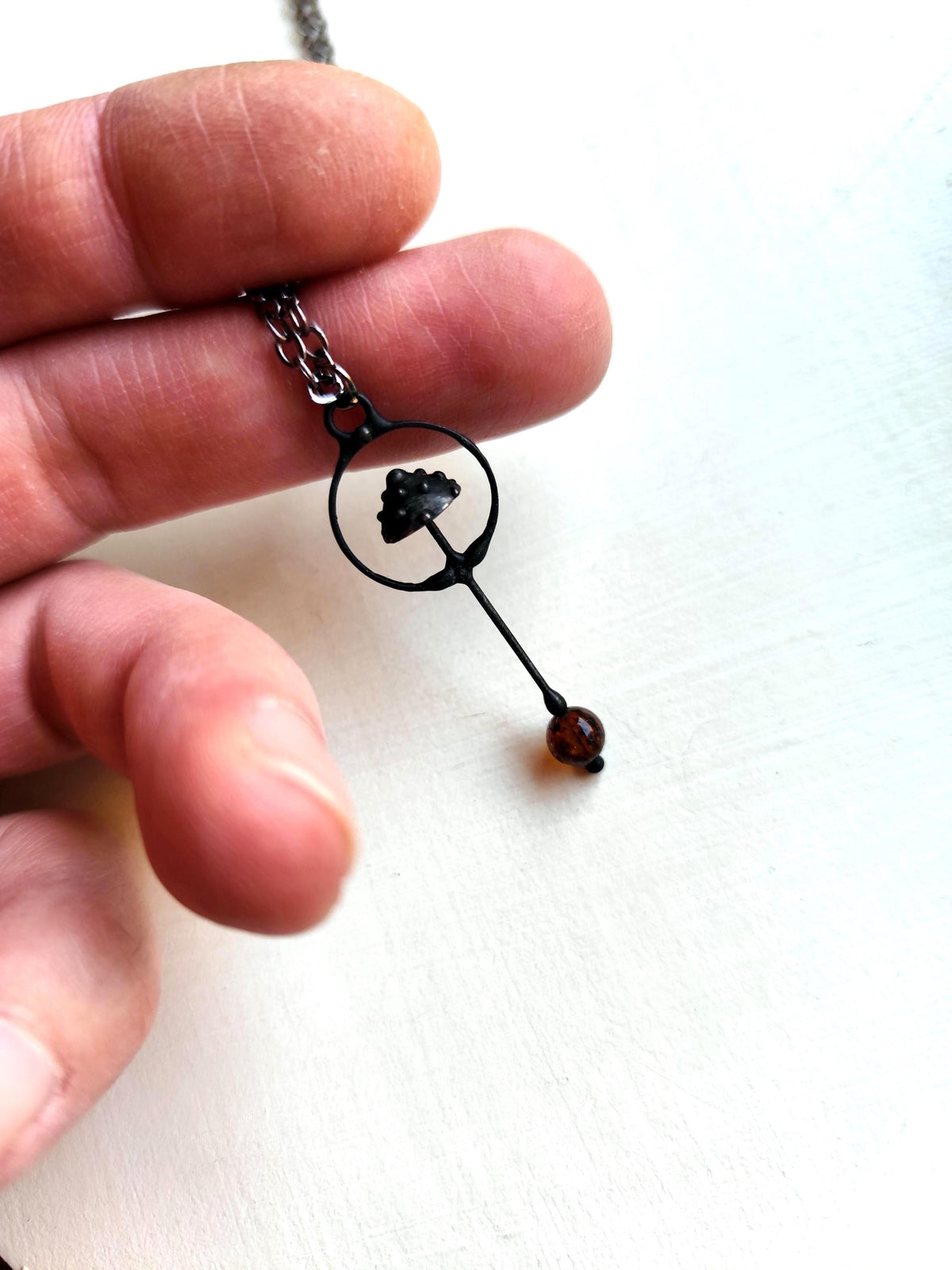 Small Mushroom Amanita Necklace