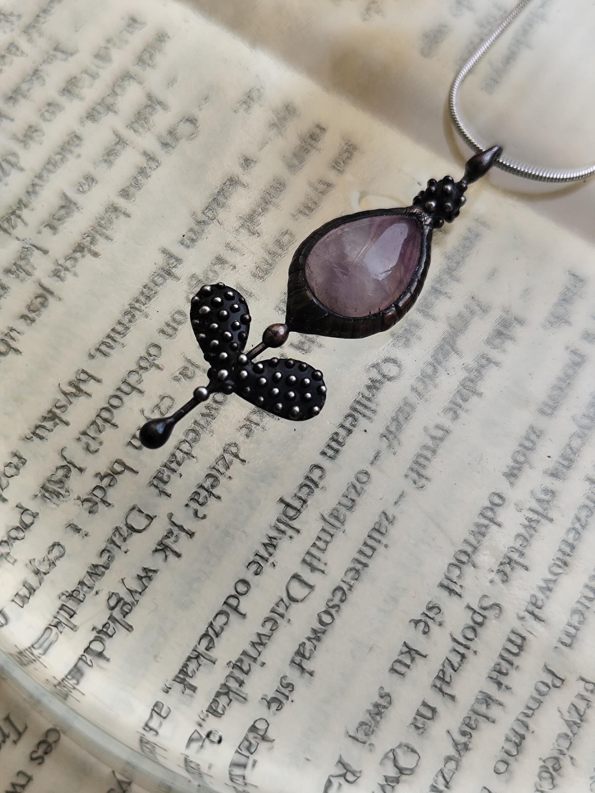 Amethyst Flower Necklace