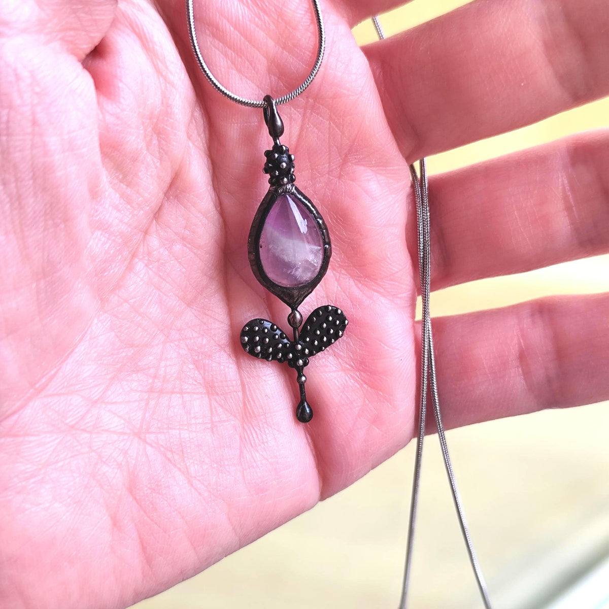 Amethyst Flower Necklace
