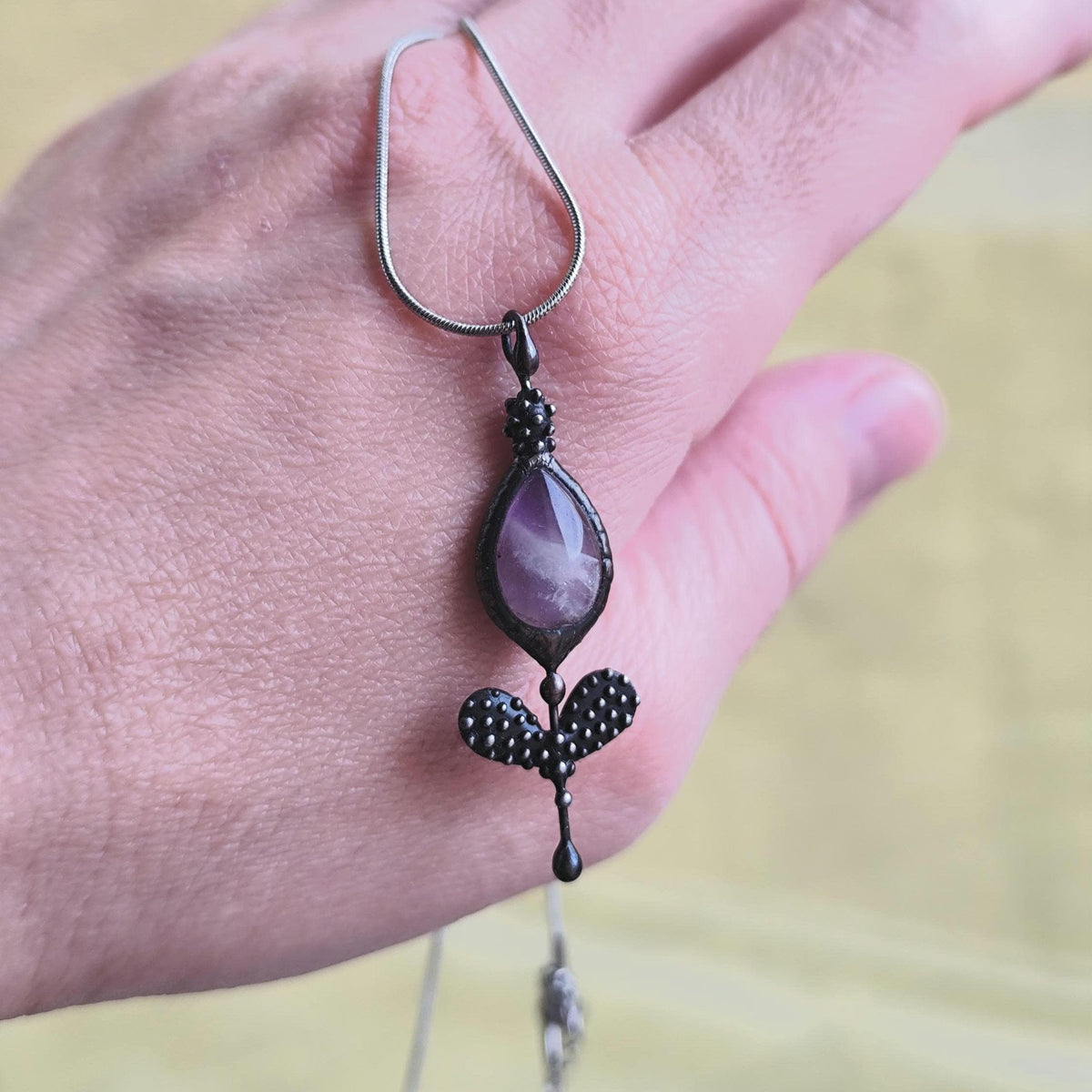 Amethyst Flower Necklace