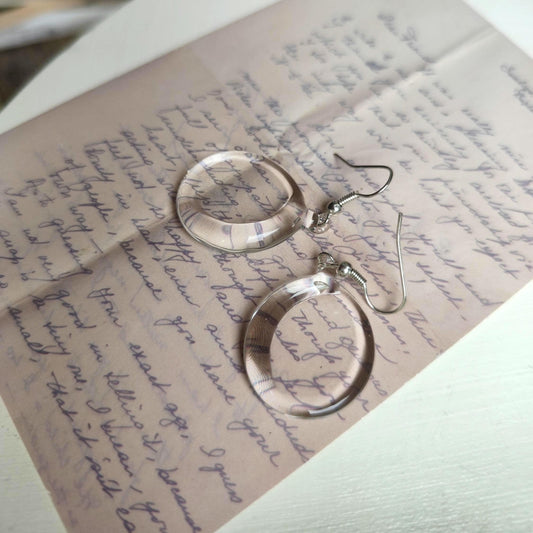 Clear Glass Hoop Earrings